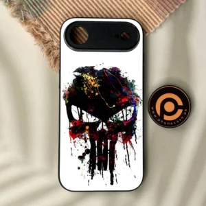 iPhone Air - Punisher Skull Design - Premium Metal Printed Soft Bumper Shock Proof Case - Image 1