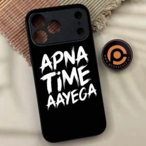iPhone 17 Pro - Apna Time Ayega - Premium Metal Printed soft Bumper shock Proof Case - Image 1