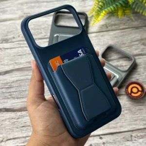 iPhone 17 Pro RockGuard Branded Leather Wallet Case with Stand Function - Image 1