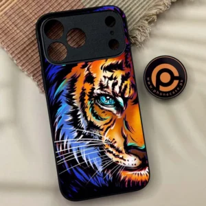 iPhone 17 Pro Max - Tiger Art - Premium Metal Printed soft Bumper shock Proof Case - Image 1