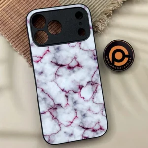iPhone 17 Pro Max - White Marble Series - Premium Metal Printed soft Bumper shock Proof Case - Image 1