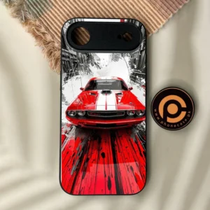 iPhone Air - Red Muscle Car Thrill - Premium Metal Printed Soft Bumper Shock Proof Case - Image 1