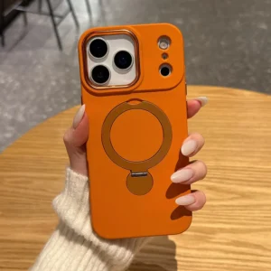 iPhone 17 Pro Max - EliteMag Hybrid Silicone Case with 360° Magnetic Rotating Stand - Image 1