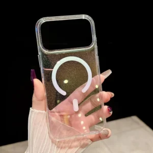 iPhone 17 Pro Max - Cute Crystal Glitter Anti-Yellow MagSafe Cover for Girls - Image 1