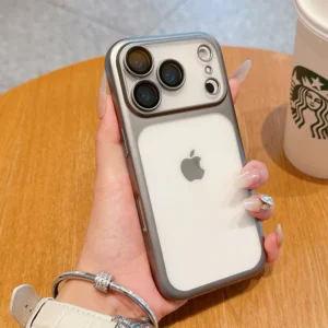 iPhone 17 Pro - Luxury Electroplated Metal Feel with Built-in Camera Lens Protection Case - Image 1