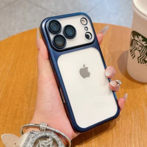 iPhone 17 Pro Max - Luxury Electroplated Metal Feel with Built-in Camera Lens Protection Case - Image 1