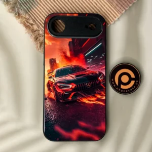 iPhone Air - Racing Design 3 - Premium Metal Printed Soft Bumper Shock Proof Case - Image 1