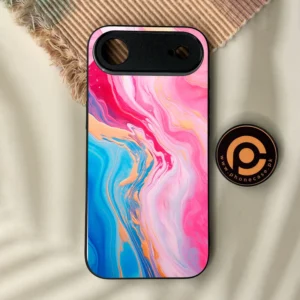 iPhone Air - Pink Marble 2.0 Design 3 - Premium Metal Printed Soft Bumper Shock Proof Case - Image 1
