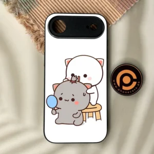 iPhone Air - Cute Bubu Dudu Design 7 - Premium Metal Printed Soft Bumper Shock Proof Case - Image 1